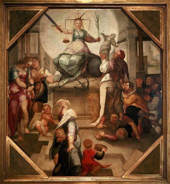 Sienese school Alegory of Justice oil painting image